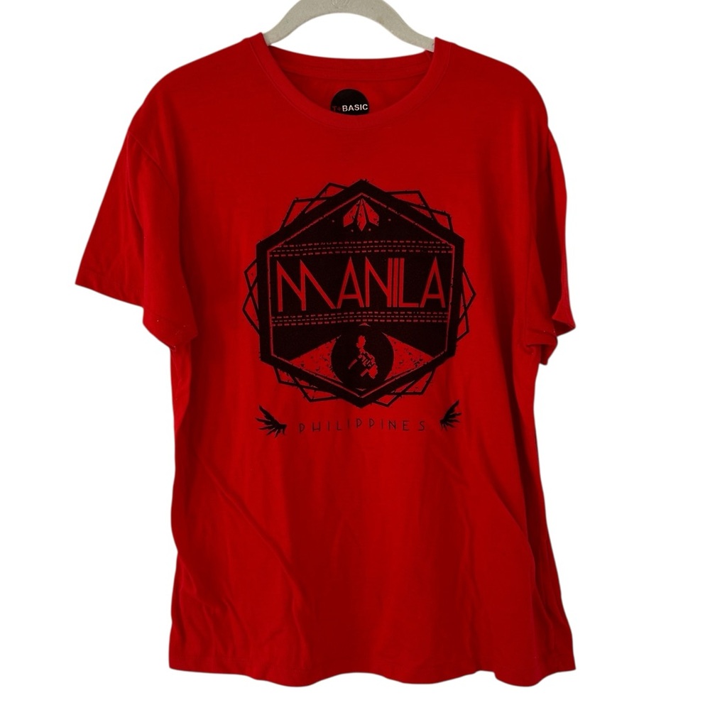 Manila Red T-Shirt Philippines Streetwear Design Men’s Unisex Size X-Large Style